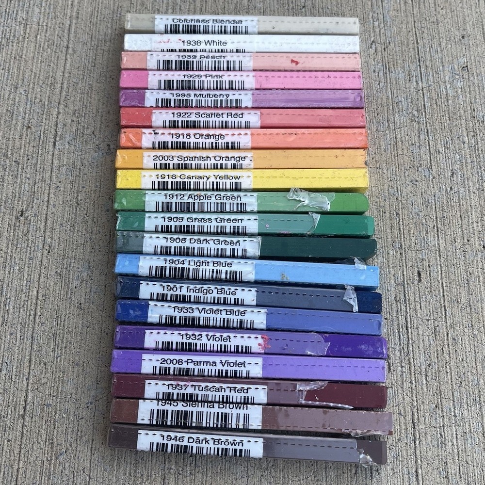 Prismacolor Art Stick Wordless Color Pencil Lot Discontinued 20 Pieces Blender